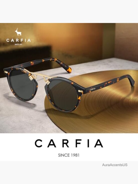 Retro Double Bridge Round Sunglasses Polarized UV Protection Medium Face Women main image 7